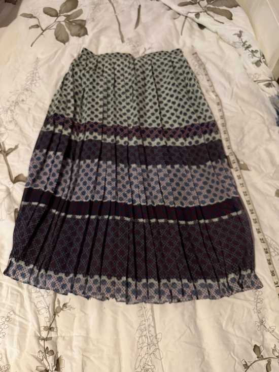 Anthropologie Dresses & Skirts - Anthropologie Pleated Midi Skirt in Blue and Navy